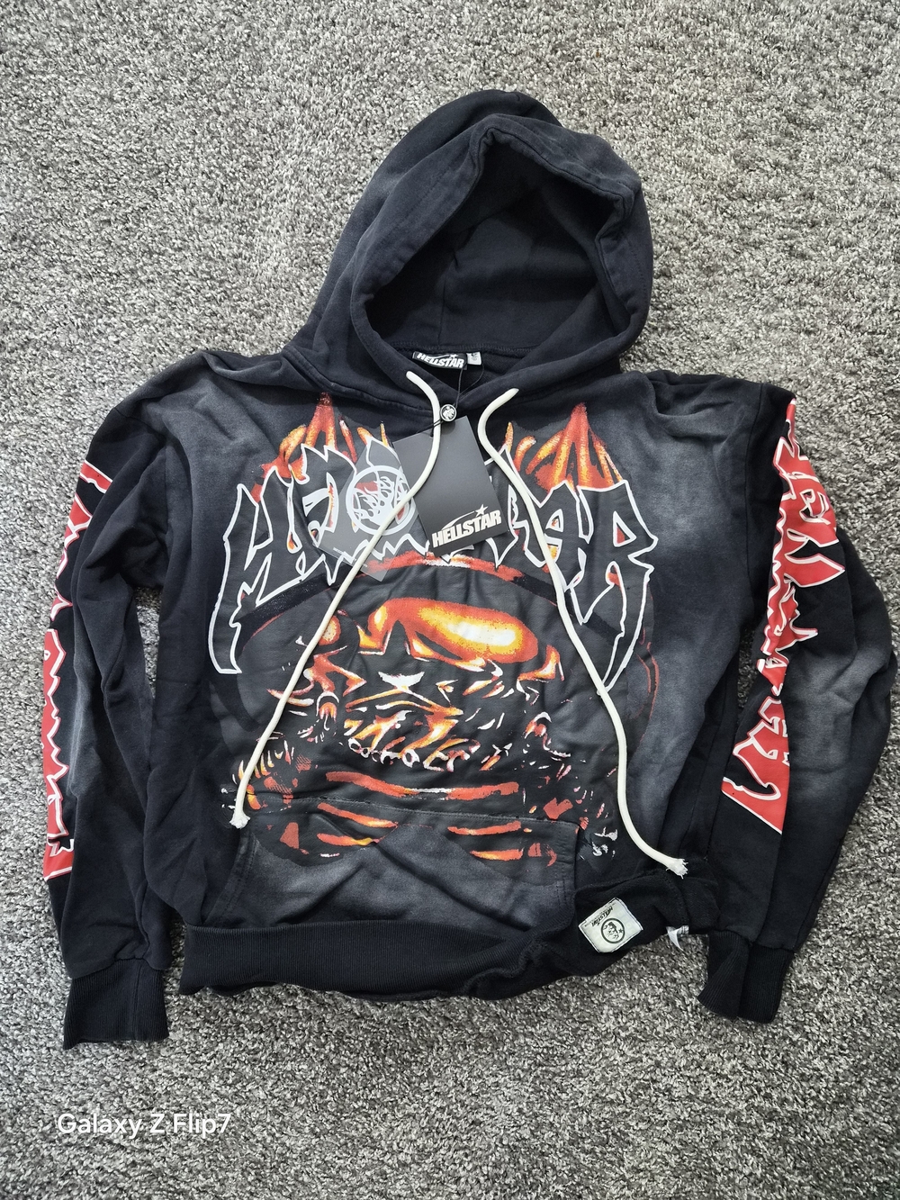 Hellstar Black & Red Graphic Hoodie Bomber